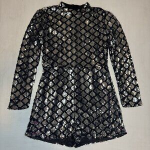 Primark Multicolored Sequin Romper Womens Party Dress Up Shorts Large